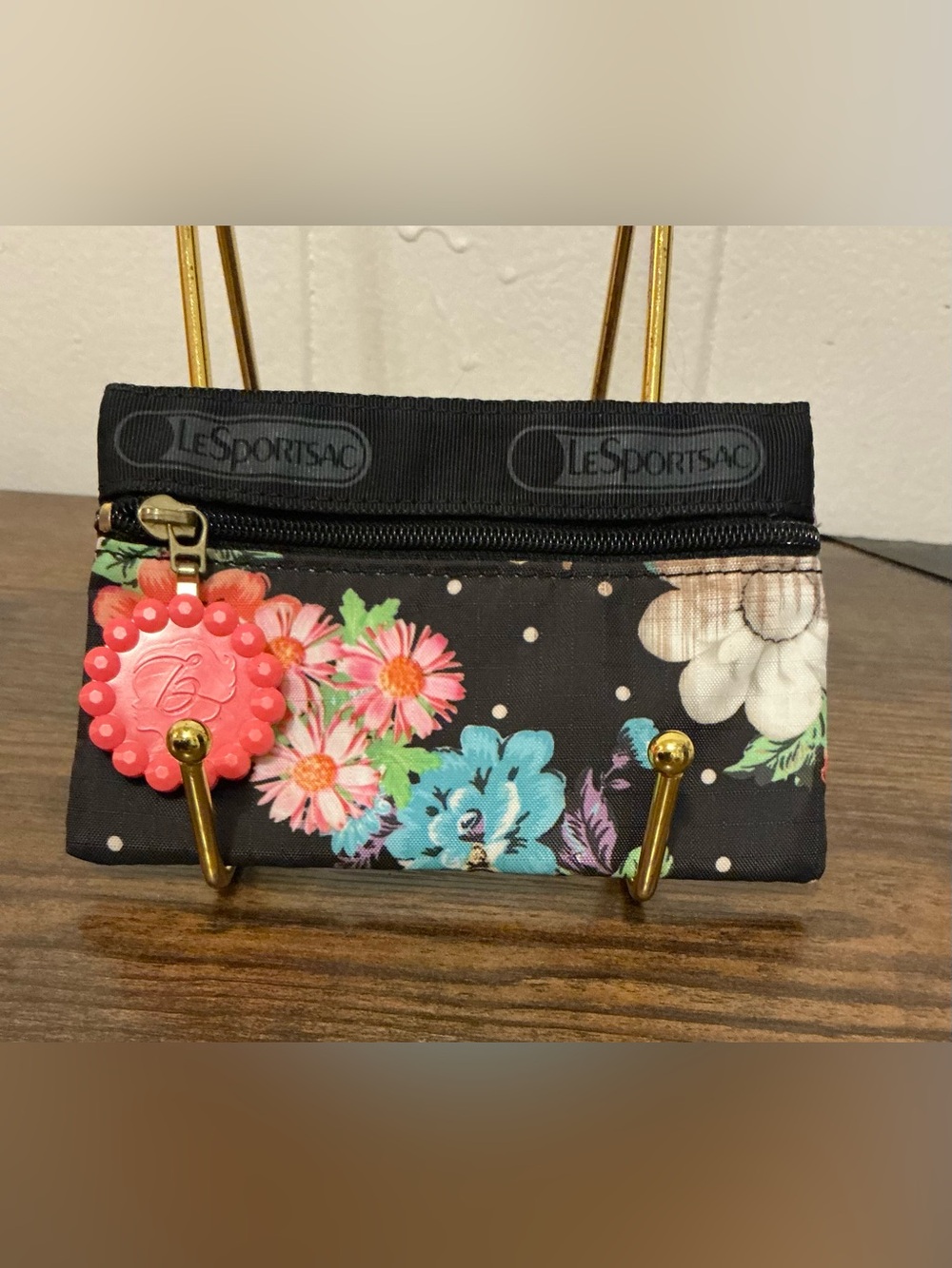 HTF Out Of Stock Benefit X LeSportsac Collaboration Zip Coin Purse
